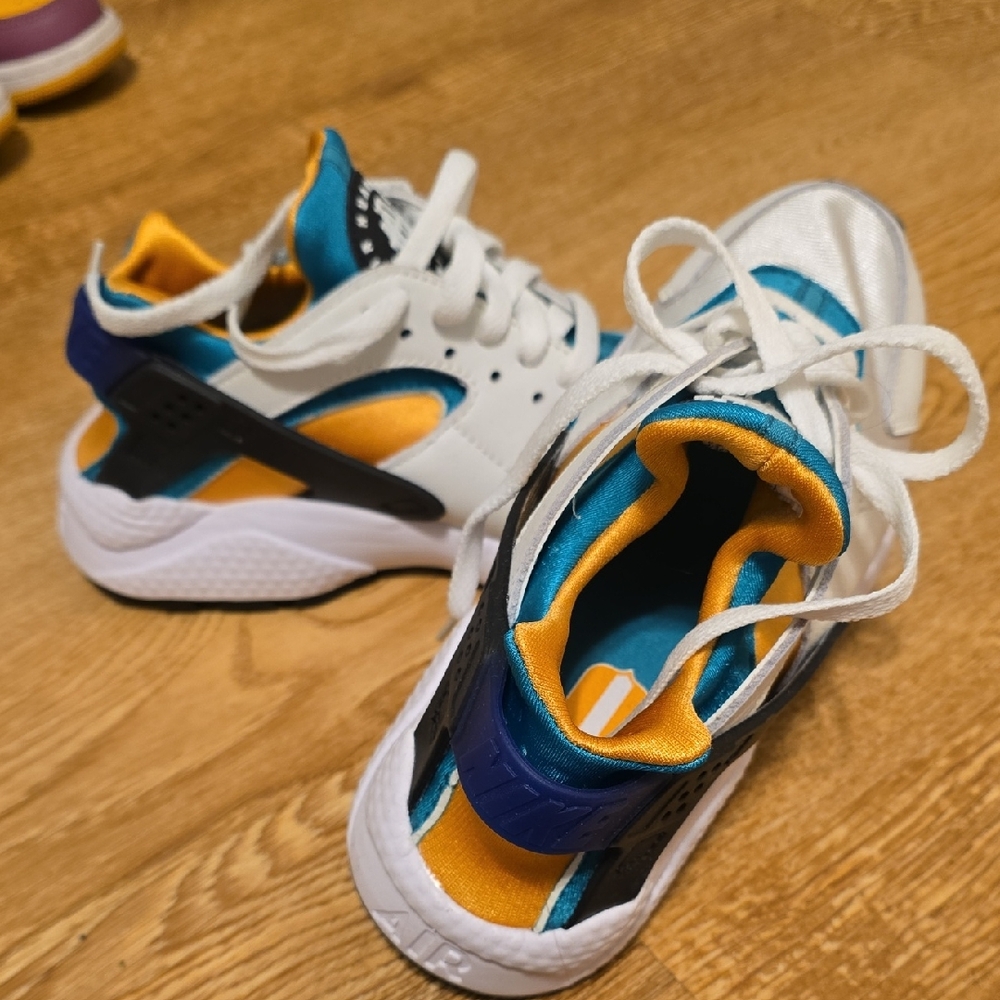 Nike Kids' White, Blue, and Orange Sneakers